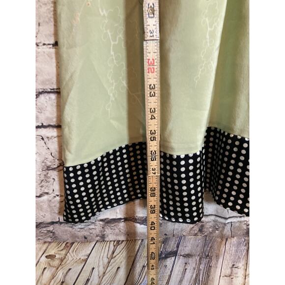 Anthropologie Corey Lynn Calter Silk Dress Women 8 Light Sage Green Mixed Prints - Picture 12 of 16